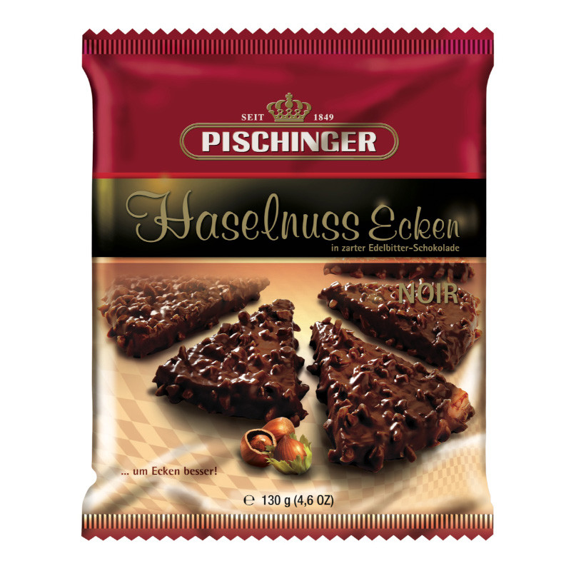 Pischinger Haselnuss Ecken Noir 130 g